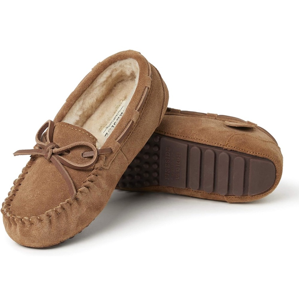 Dearfoams Tan Kids Moccasins